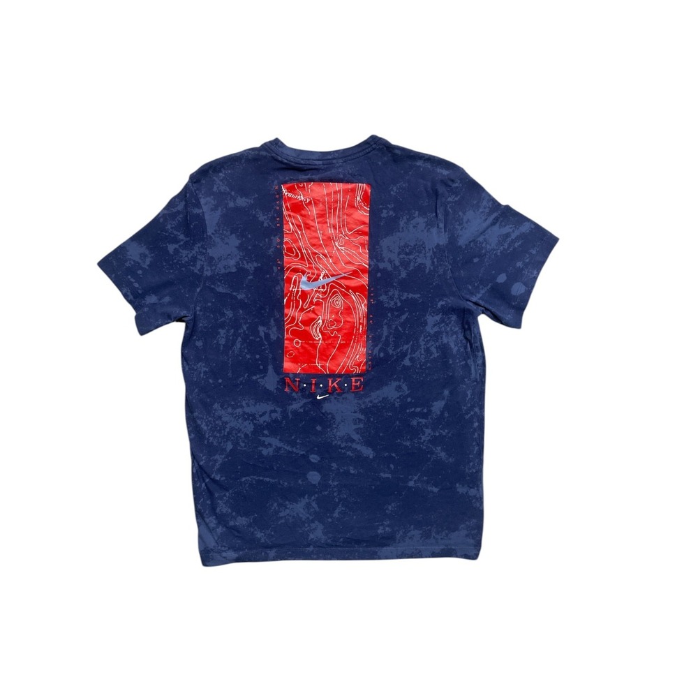 Mens Nike Tshirt Top sz XxL Blue Tie Dye cotton‎ Blue - Picture 2 of 11